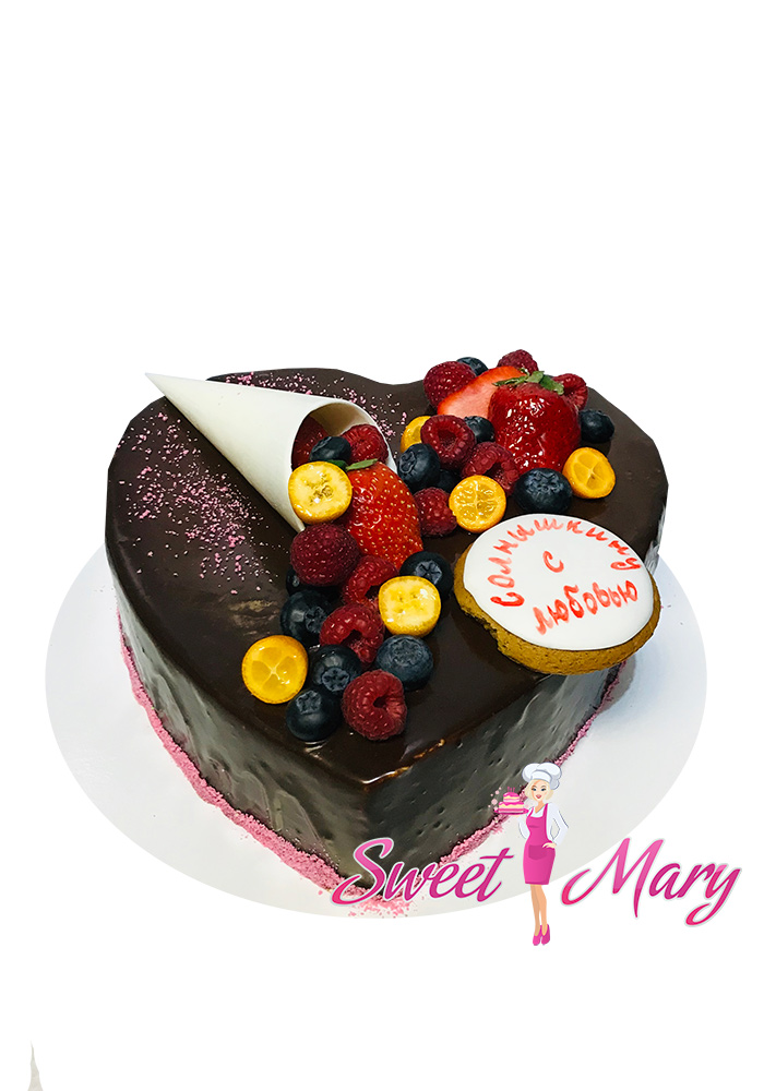 Купить Торт «Рог изобилия» в виде сердца в кондитерской Sweet Mary
